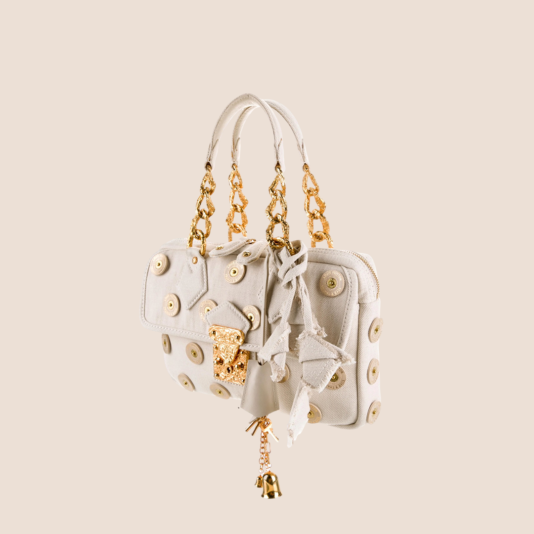 LOUIS VUITTON 2007 TINKERBELL POLKA DOTS PANAMA BAG