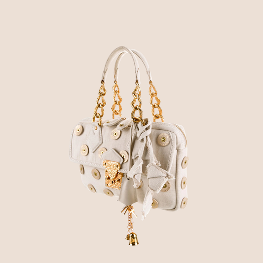 LOUIS VUITTON 2007 TINKERBELL POLKA DOTS PANAMA BAG