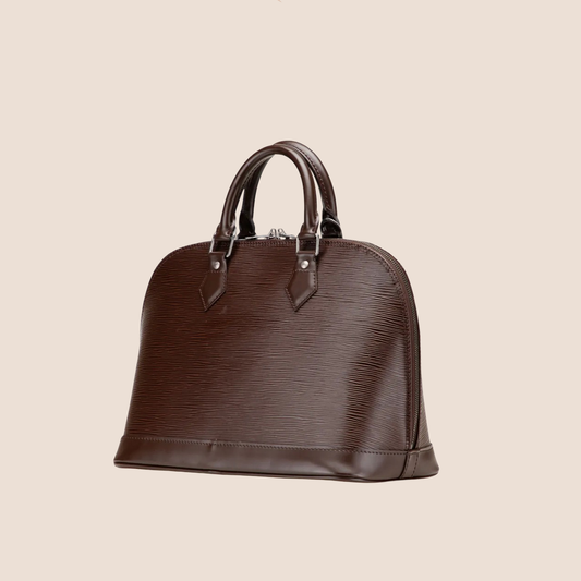 LOUIS VUITTON BROWN EPI LEATHER ALMA BAG