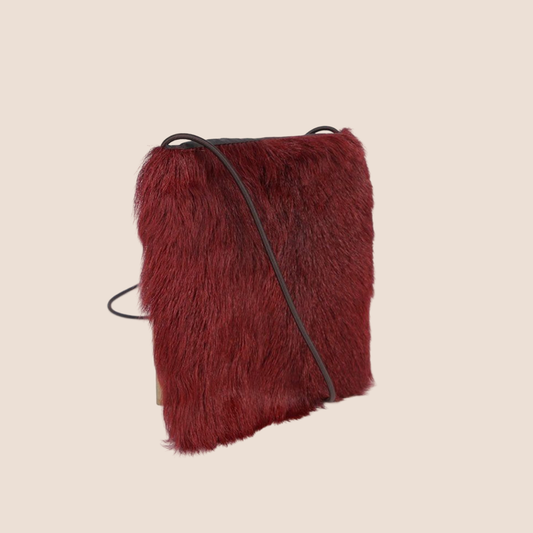PRADA SPORT 1999 RED FUR CROSSBODY BAG