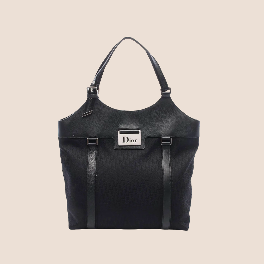 CHRISTIAN DIOR BLACK DIORISSIMO STREET CHIC TOTE BAG