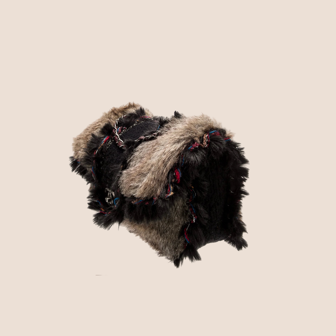 CHANEL 2010 FANTASY FUR TWEED FLAP BAG