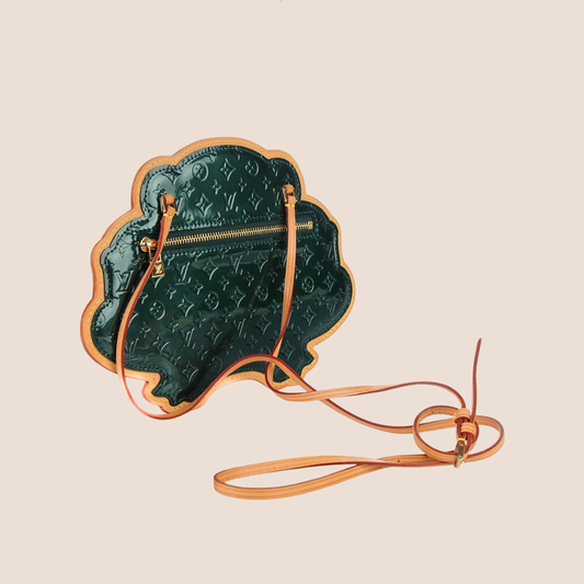 LOUIS VUITTON GREEN VERNIS CONTE DE FEES FROG BAG
