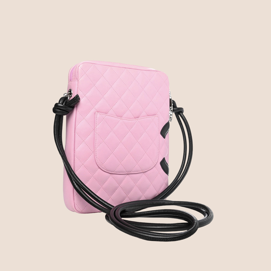 CHANEL PINK & BLACK CAMBON MESSENGER BAG
