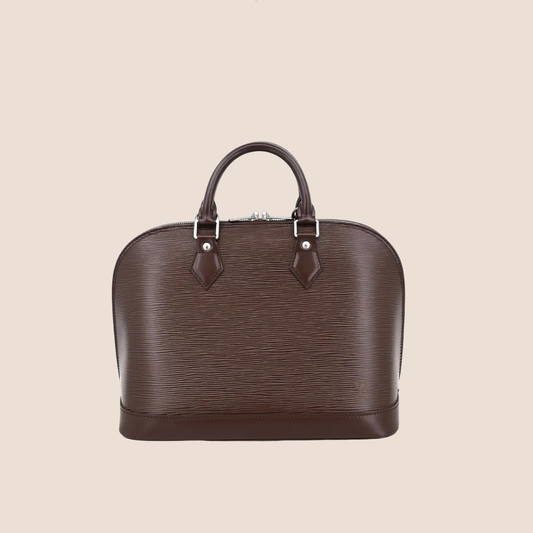 LOUIS VUITTON BROWN EPI LEATHER ALMA BAG