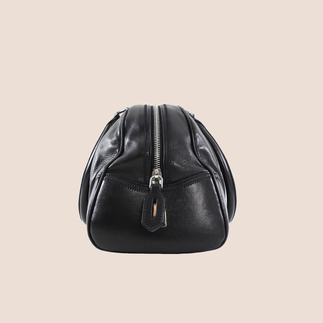 PRADA 2000 BLACK NAPPA LEATHER BAULETTO BAG