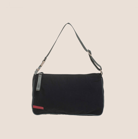 PRADA SPORT 2000s BLACK NYLON BAGUETTE