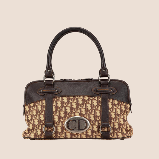 CHRISTIAN DIOR 2000 BROWN TROTTER 'CD' HANDBAG
