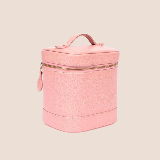 CHANEL 2004 PINK VANITY CAVIAR VANITY CASE