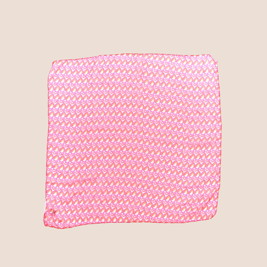 CHRISTIAN DIOR 00s PINK OBLIQUE SILK SCARF