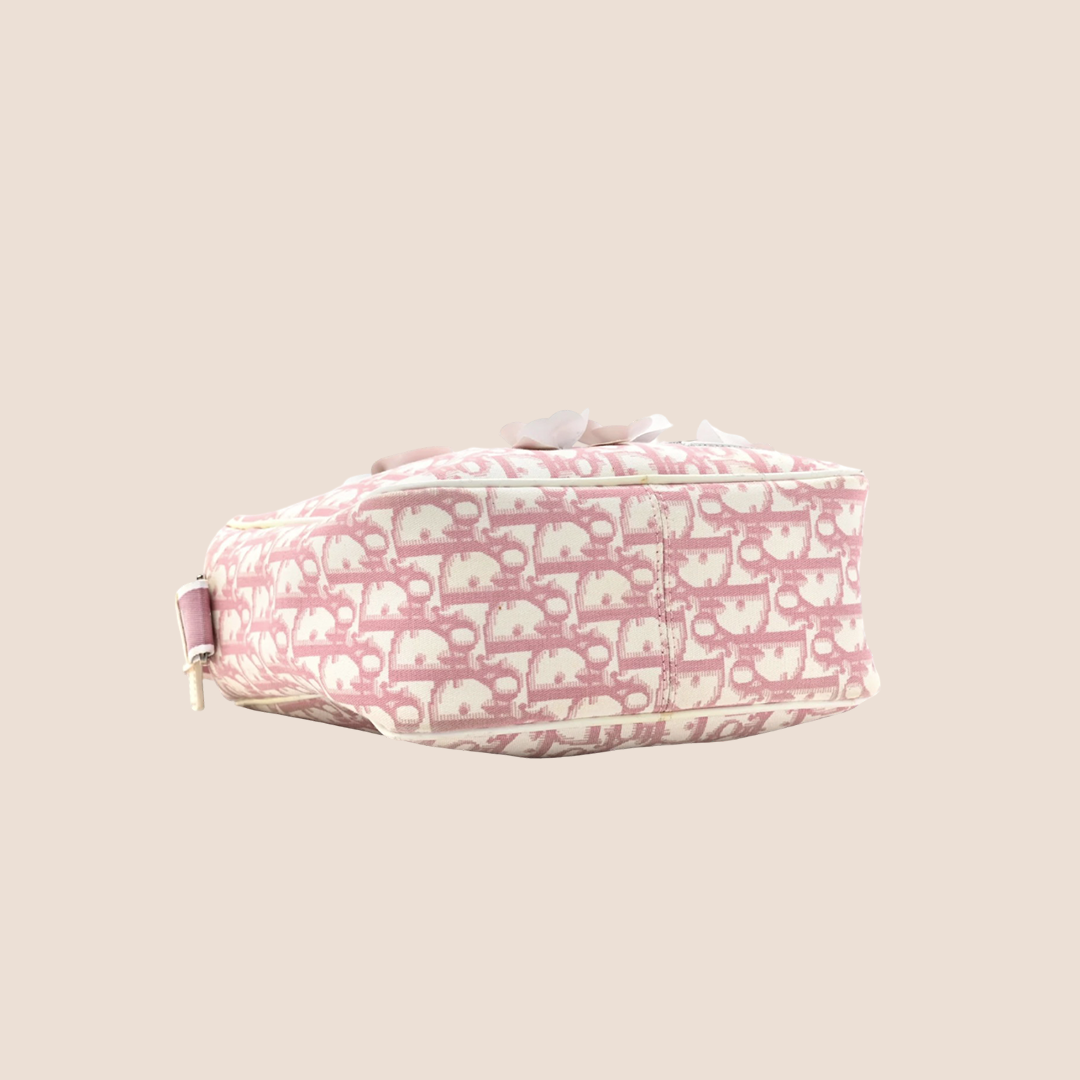 CHRISTIAN DIOR 2004 GIRLY PINK FLORAL CROSSBODY BAG