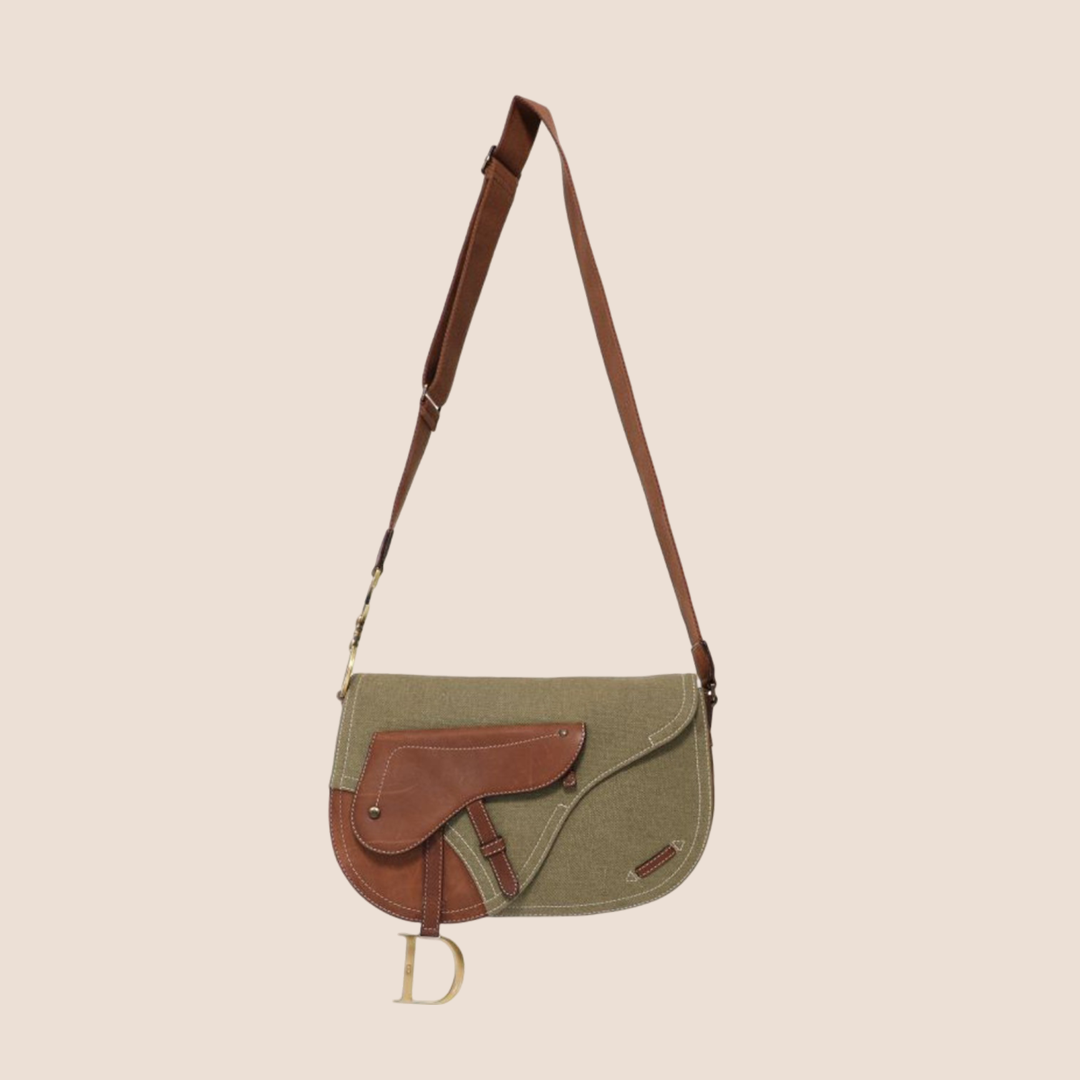 CHRISTIAN DIOR FALL 2002 KHAKI BROWN CROSSBODY BAG – RDB