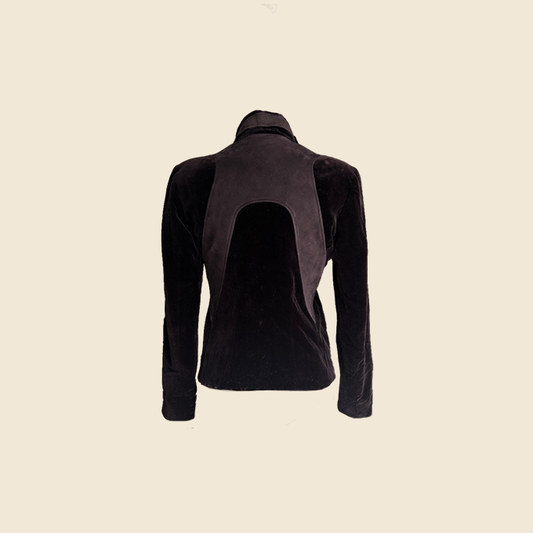 CHLOÉ FALL 2002 RUNWAY BROWN CHOCOLATE HORSE RIDER JACKET