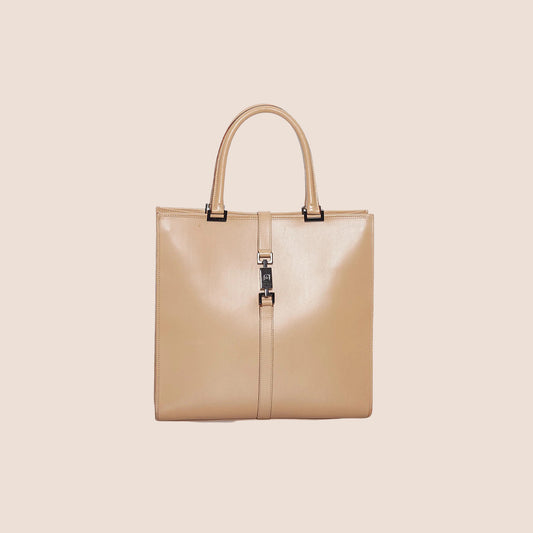 GUCCI BY TOM FORD TAN LEATHER JACKIE BAG