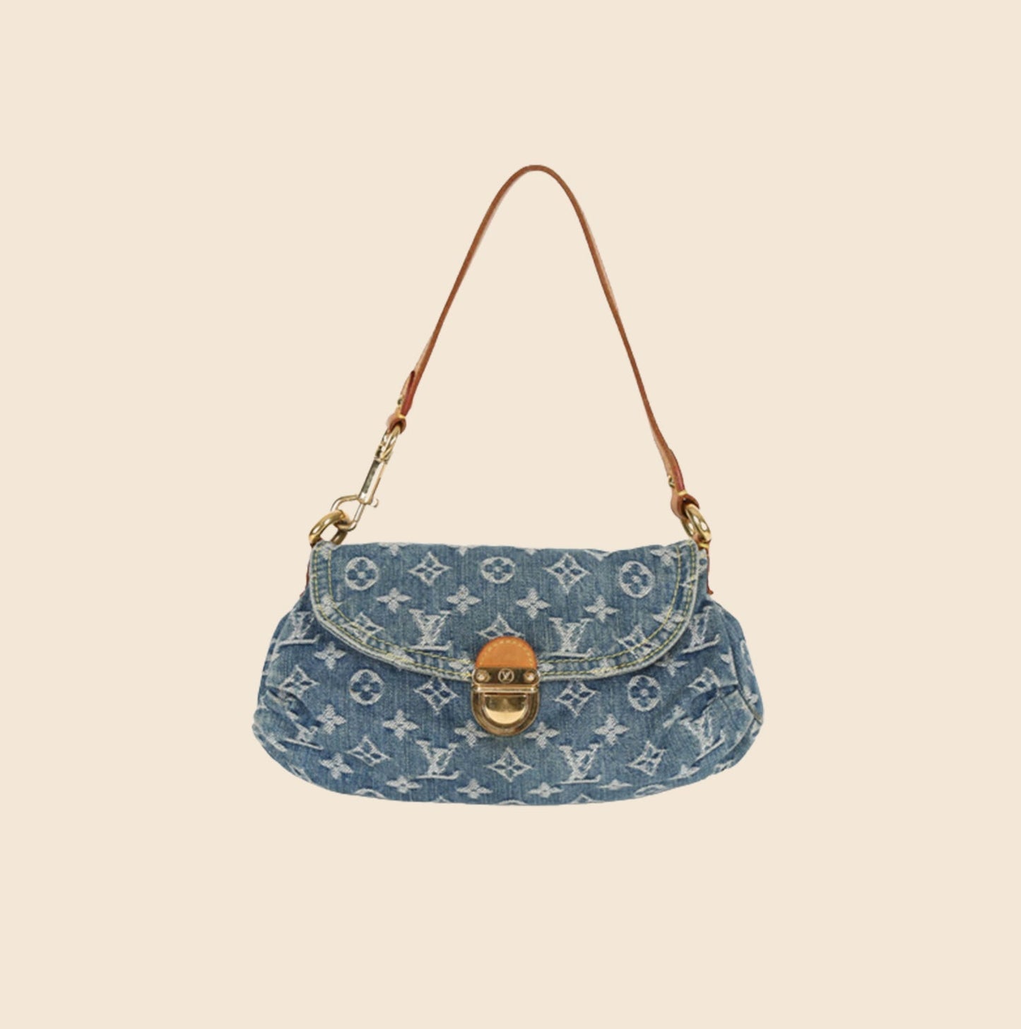 LOUIS VUITTON BLUE MONOGRAM DENIM MINI PLEATY BAG – RDB