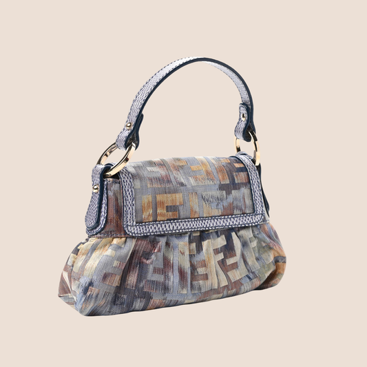 FENDI CELESTE LIZARD EMBOSSED MINI CHEF BAG