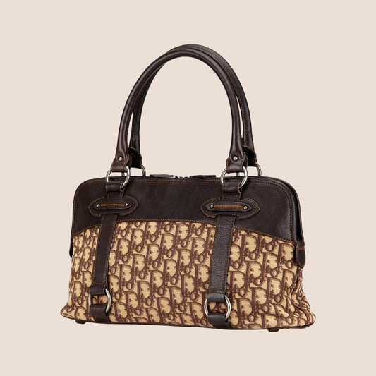 CHRISTIAN DIOR 2000 BROWN TROTTER 'CD' HANDBAG