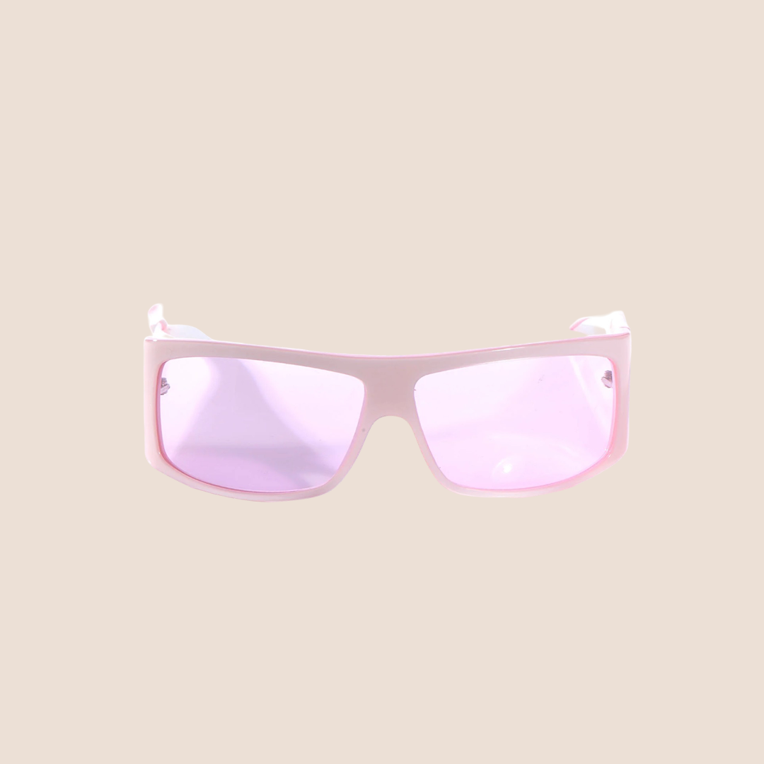 CHRISTIAN DIOR DIOR 1 PINK LOGO SUNGLASSES