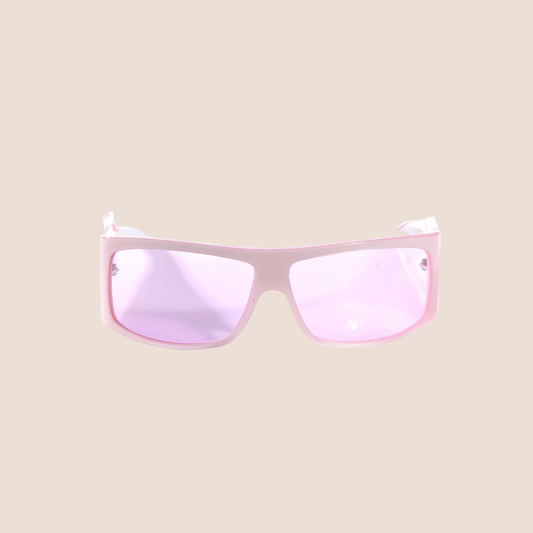 CHRISTIAN DIOR DIOR 1 PINK LOGO SUNGLASSES