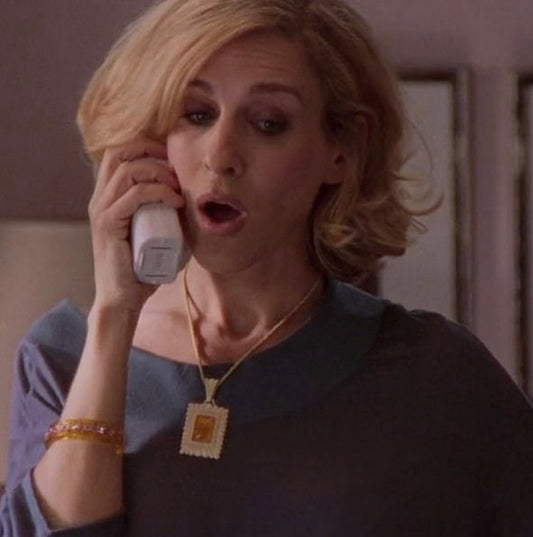 CHRISTIAN DIOR YELLOW RESIN & PINK CRYSTAL BANGLE BRACELET