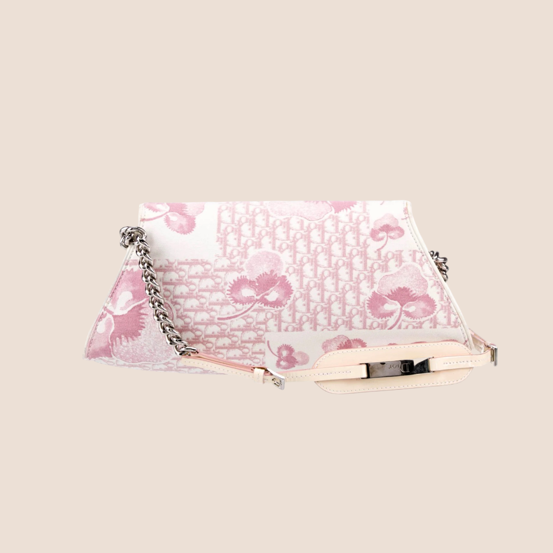 CHRISTIAN DIOR 2004 GIRLY PINK CHERRY BLOSSOM SHOULDER BAG
