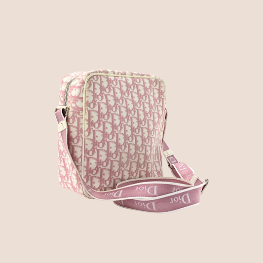 CHRISTIAN DIOR 2004 GIRLY PINK FLORAL CROSSBODY BAG