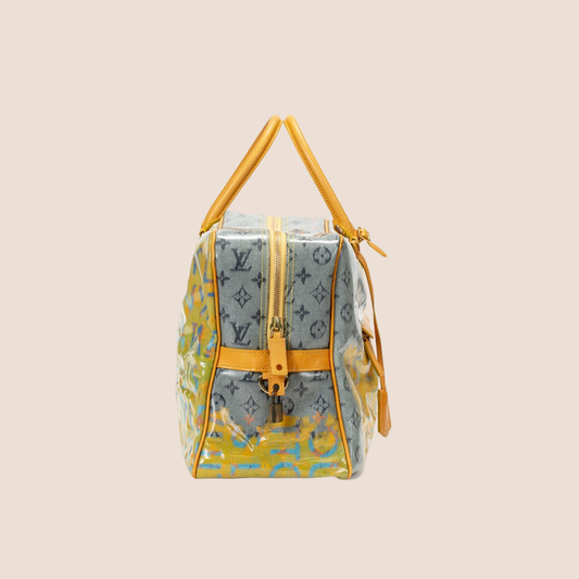 LOUIS VUITTON MULTICOLOR MONOGRAM PULP WEEKENDER PM BAG