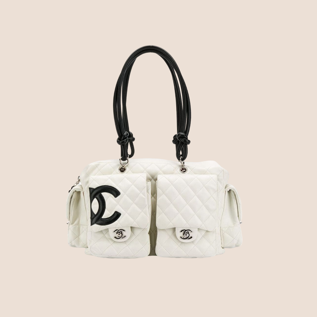 CHANEL WHITE QUILTED CAMBON MULTIPOCKET REPORTER BAG – RDB