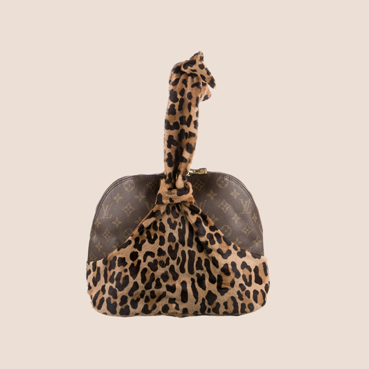 LOUIS VUITTON 1996 AZZEDINE ALAÏA MONOGRAM LEOPARD ALMA BAG