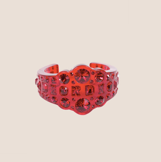 CHRISTIAN DIOR RUBE RED CUFF BRACELET