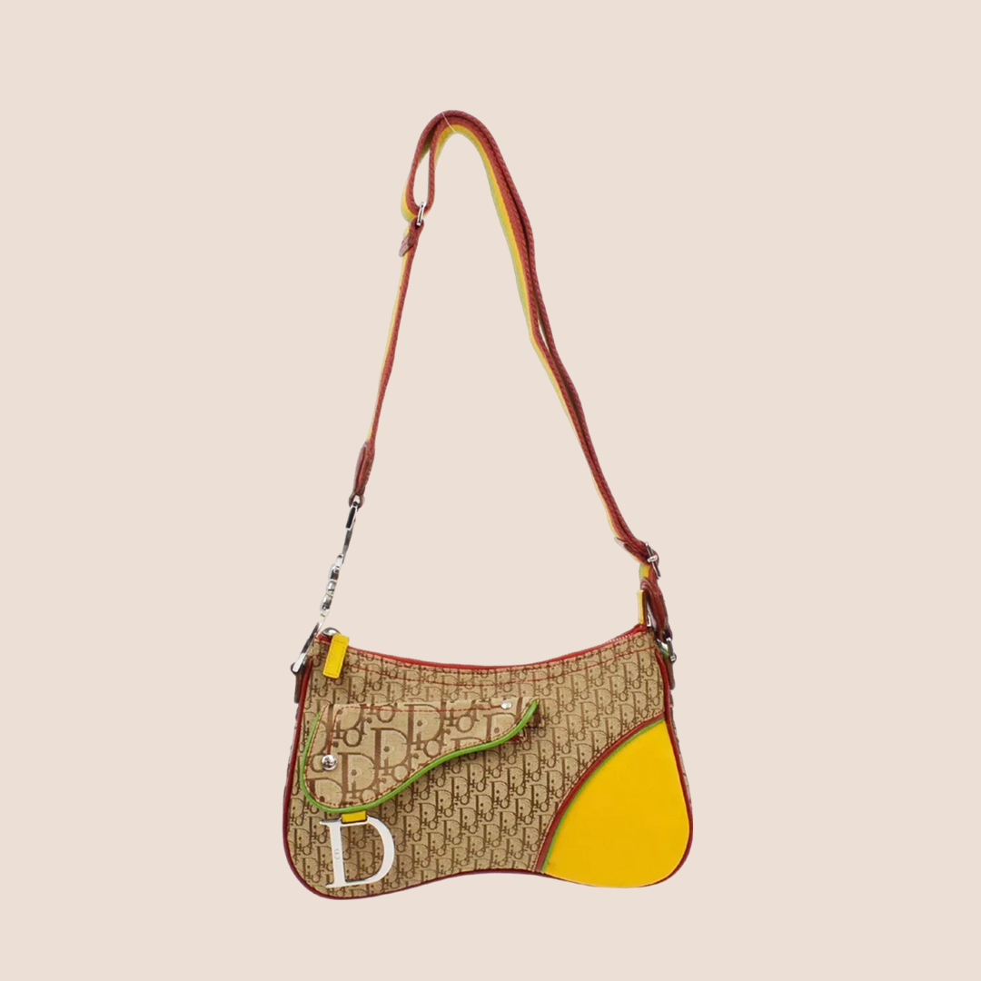 CHRISTIAN DIOR 2004 RASTA SADDLE SHOULDER BAG – RDB