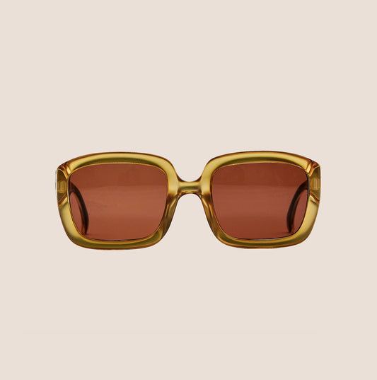 CHRISTIAN DIOR MUSTARD YELLOW CD RECTANGLE SUNGLASSES