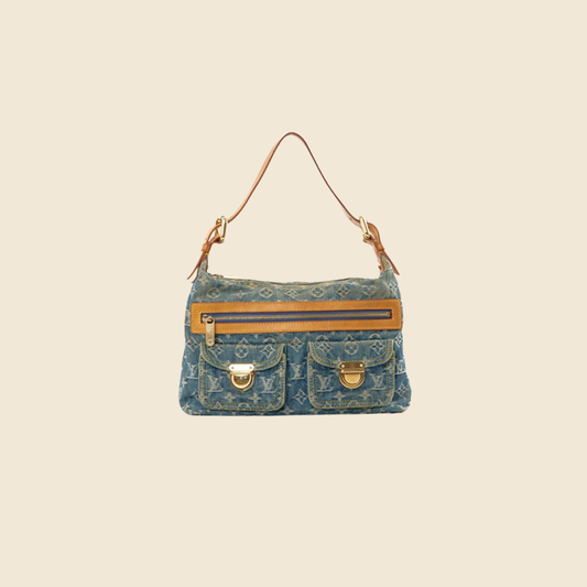 Louis Vuitton Blue Denim Monogram And Vachetta Trim Camera Bag Gold  Hardware, 2007 Available For Immediate Sale At Sotheby's