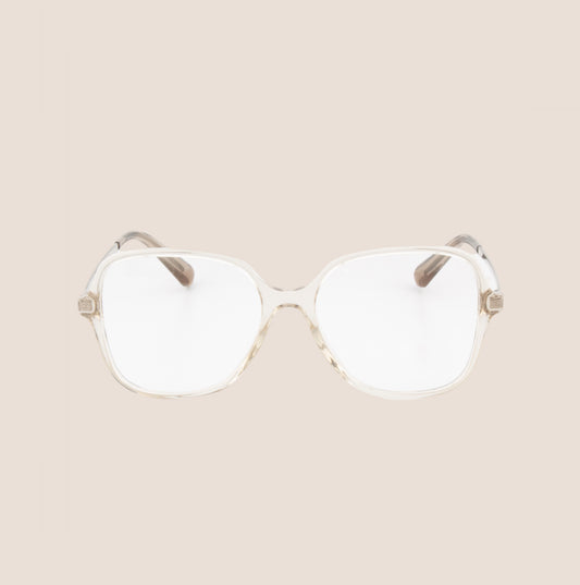 CHANEL CC LOGO CLEAR SQUARE EYEGLASSES