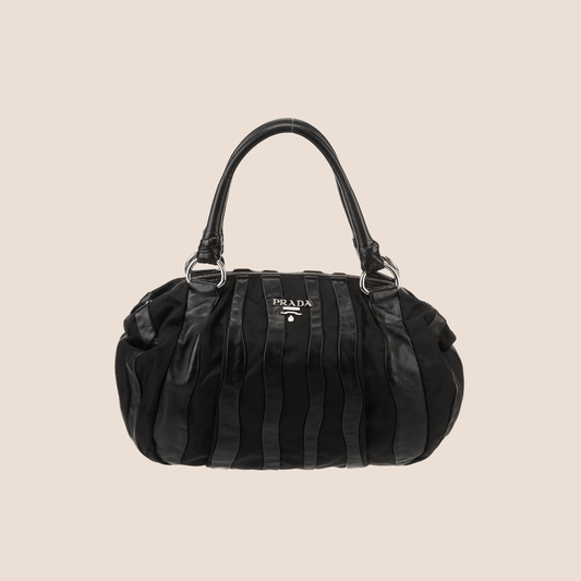 PRADA 2000 BLACK TESSUTO NYLON WAVES BAG