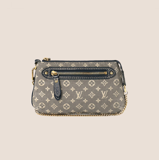 LOUIS VUITTON BLUE & GREY MINI IDYLLE POCHETTE ACCESSOIRES