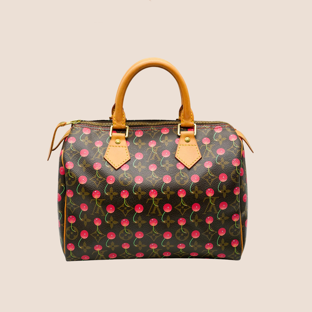 LOUIS VUITTON BROWN MONOGRAM CERISES SPEEDY 25 BAG