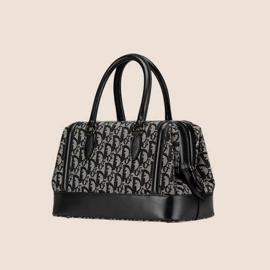CHRISTIAN DIOR 2002 VNAVY TROTTER DIORISSIMO HANDBAG