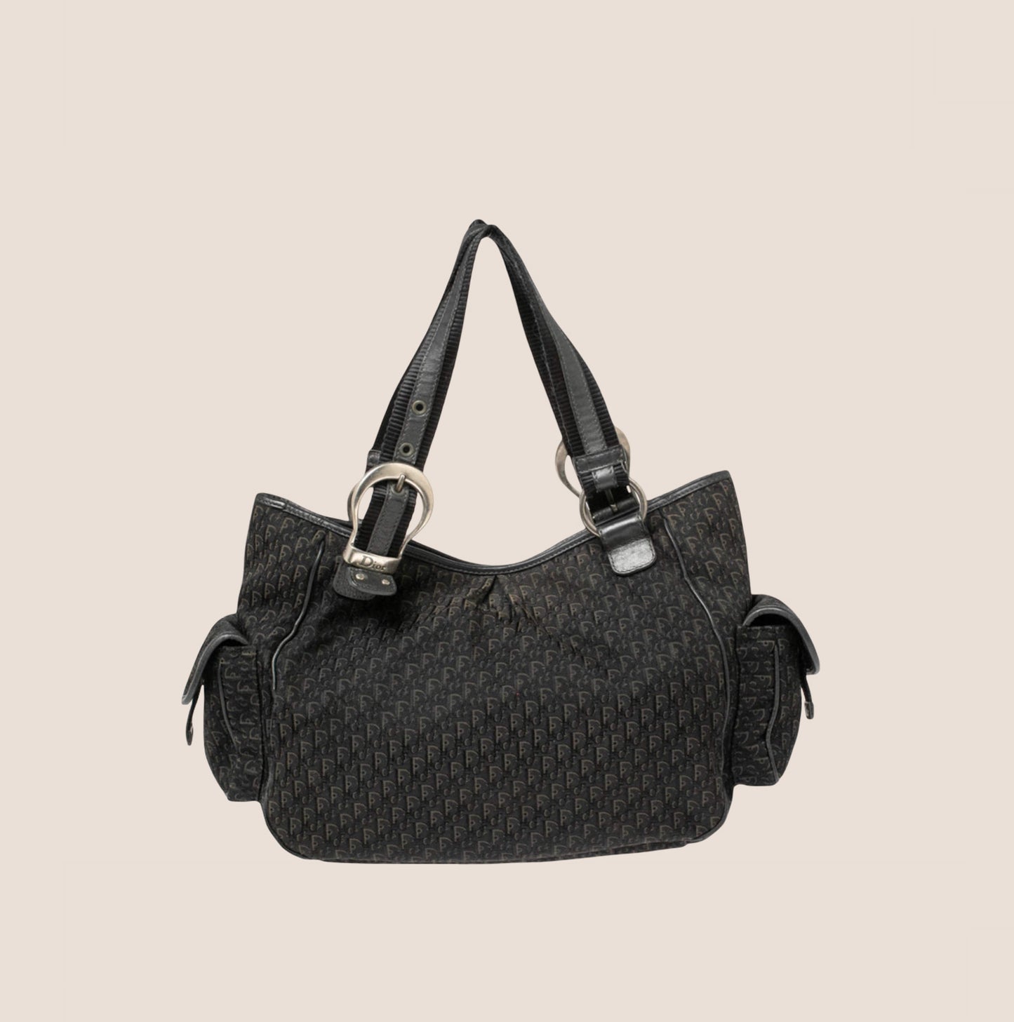 CHRISTIAN DIOR BLACK DIORISSIMO STREET CHIC MULTIPOCKET SATCHEL