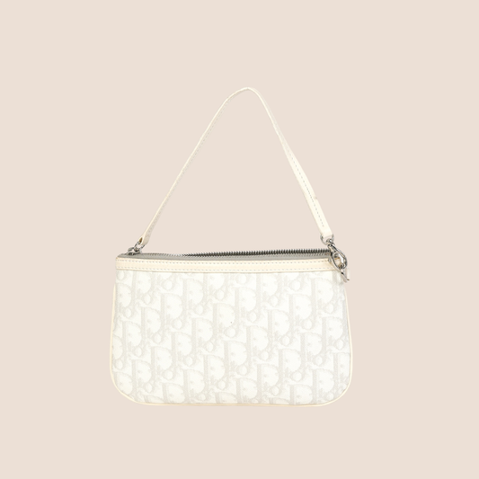 CHRISTIAN DIOR 2007 GREY & WHITE ROMANTIQUE TROTTER MINI WRISTLET