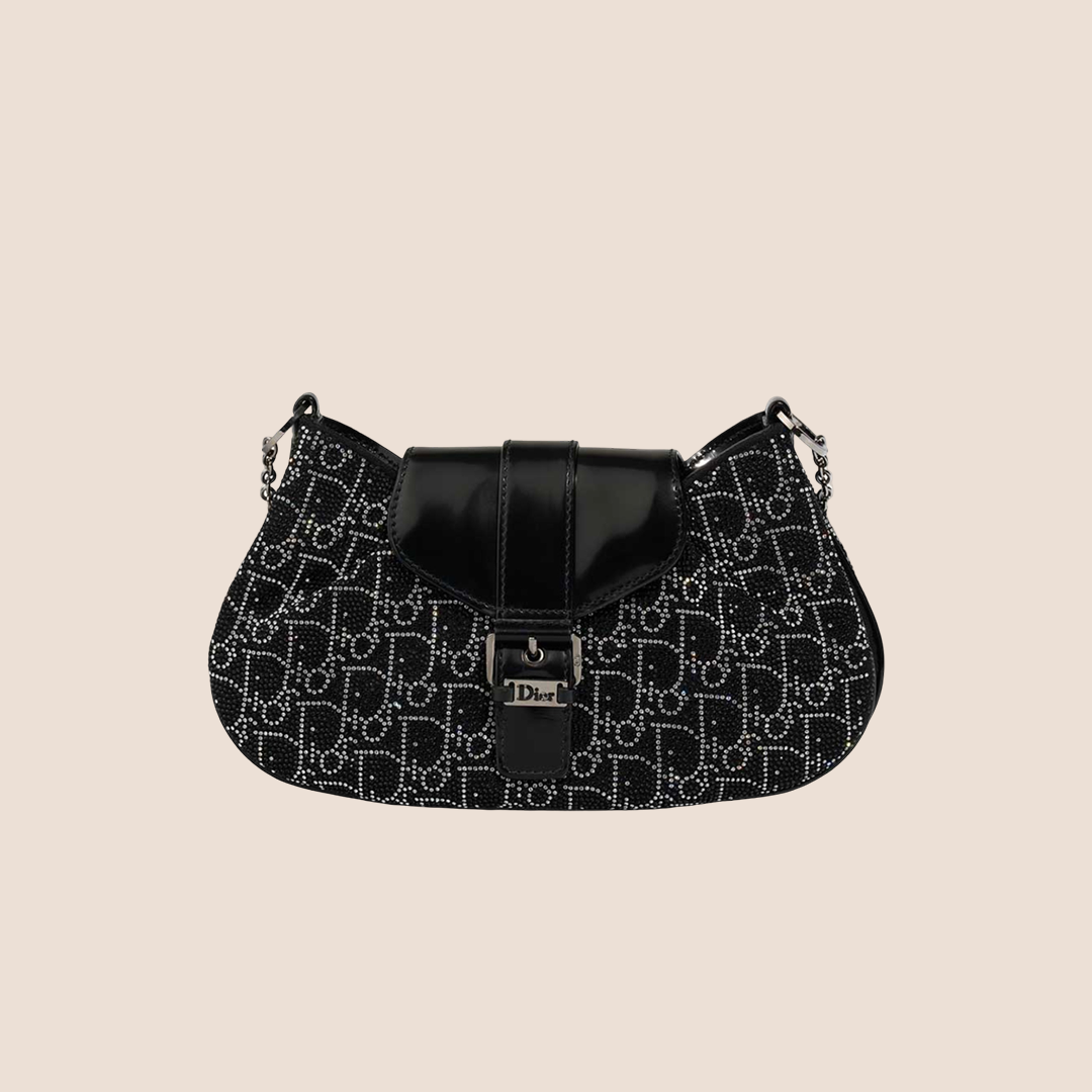 CHRISTIAN DIOR 2003 CRYSTAL TROTTER MINI CHAIN BAG