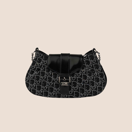 CHRISTIAN DIOR 2003 CRYSTAL TROTTER MINI CHAIN BAG
