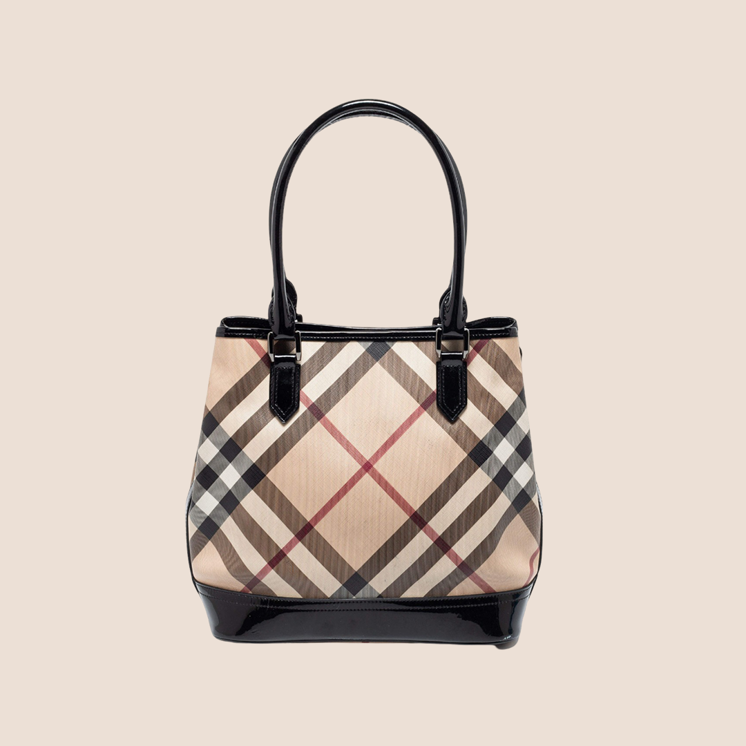 バッグ Burberry New Burberry Small Banner Camel Brown Leather Women's Shoulder Bag