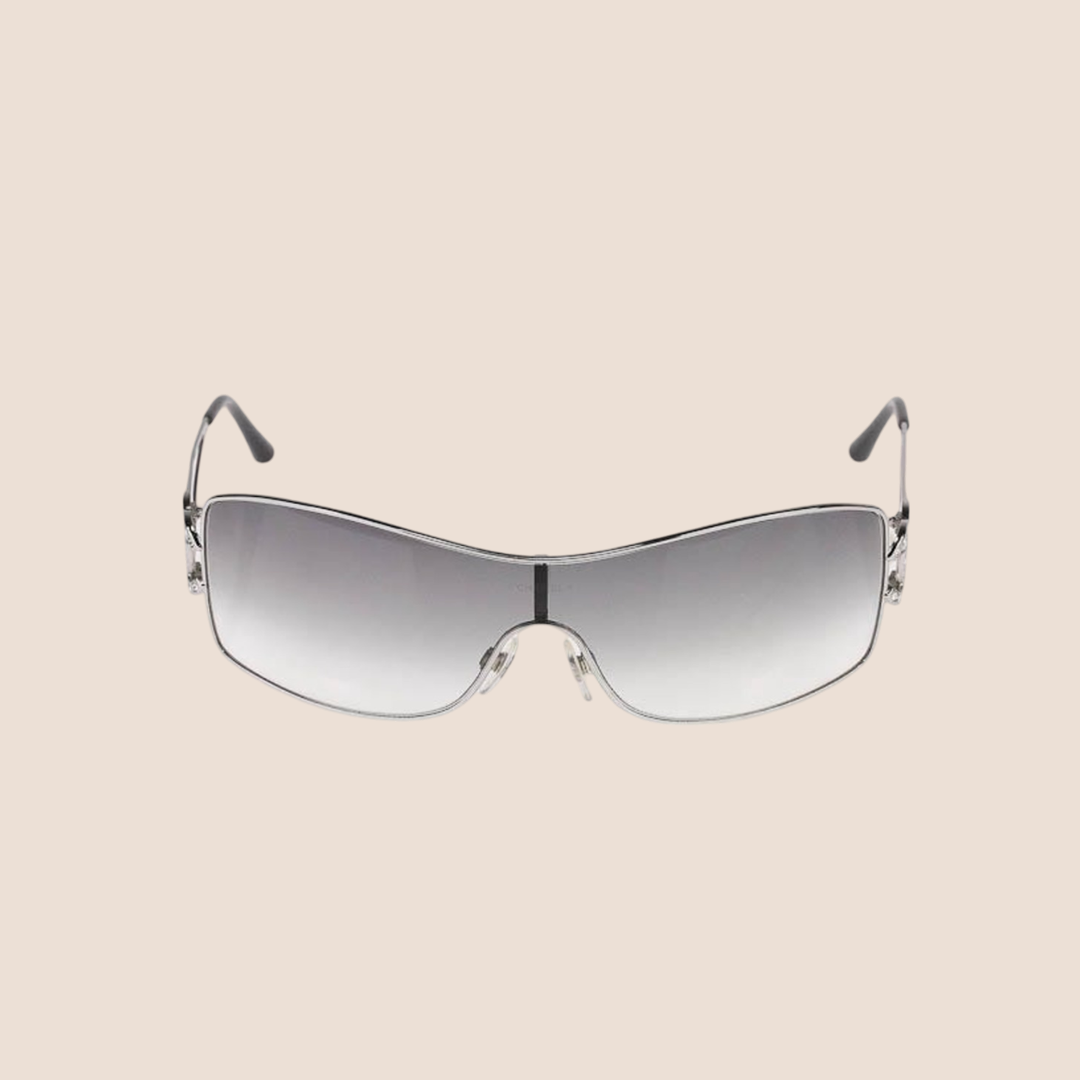 CHANEL 90s CRYSTAL CC LOGO CLEAR SUNGLASSES – RDB