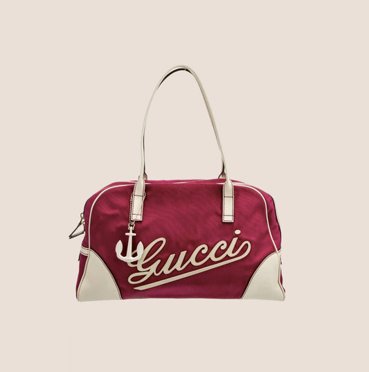GUCCI RED & WHITE BOULEVARD SHOULDER BAG
