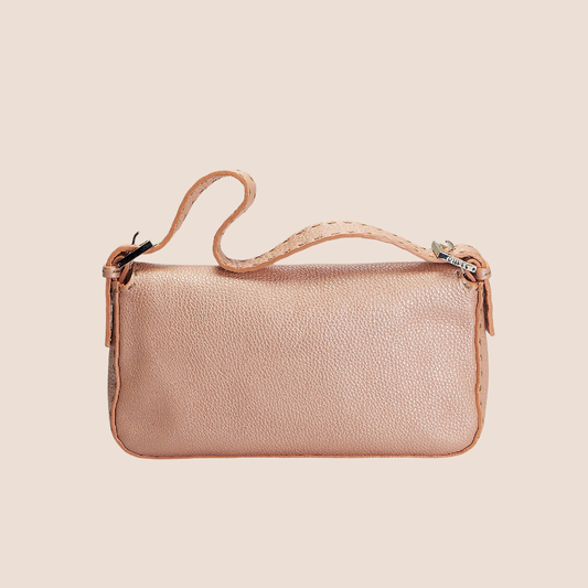 FENDI PINK GLOSSY SELLERIA BAGUETTE BAG