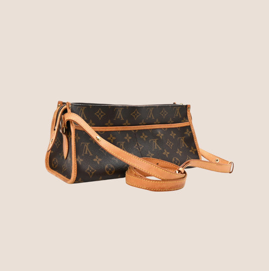 LOUIS VUITTON 2005 BROWN MONOGRAM POPINCOURT LONG BAG