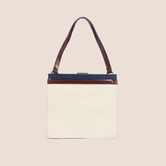 MIU MIU 2000 TRICOLOR LOGO CLUTCH BAG