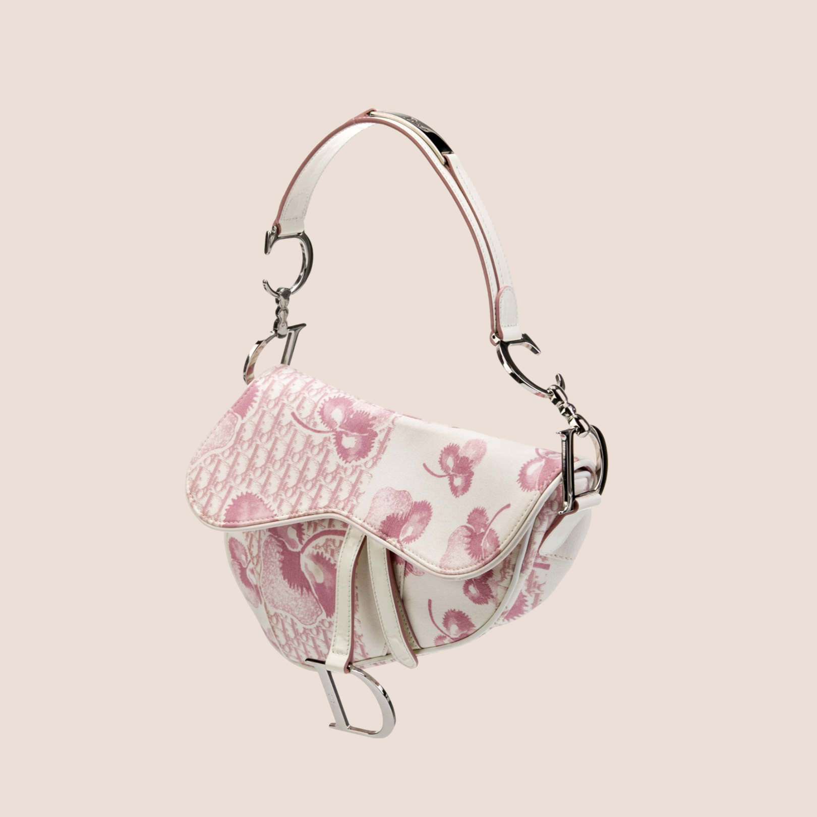 CHRISTIAN DIOR 2004 GIRLY PINK CHERRY BLOSSOM SADDLE BAG – RDB CHRISTIAN DIOR 2004 GIRLY PINK CHERRY BLOSSOM SADDLE BAG – RDB