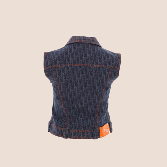 CHRISTAIN DIOR 2006 DENIM DIORISSIMO FLIGHT VEST